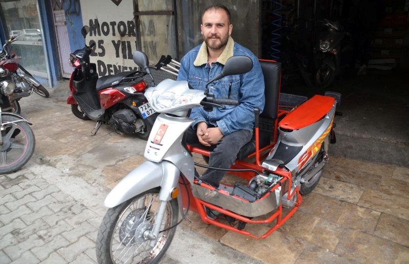 Engelli aracını belediye onardı