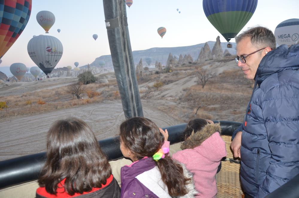 Kapadokya’da hayallerine kavuştular