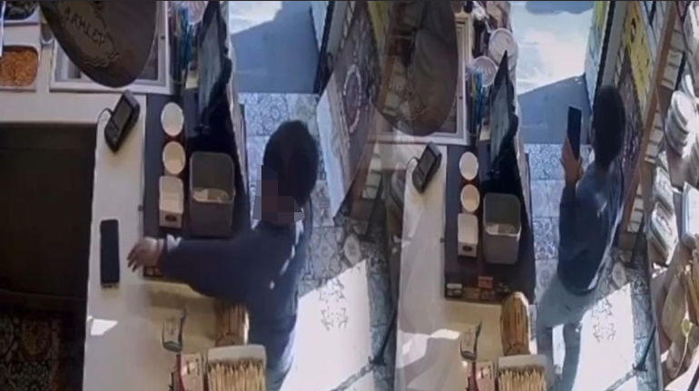 Dükkanı boş bulan çocuktan utandıran hareket