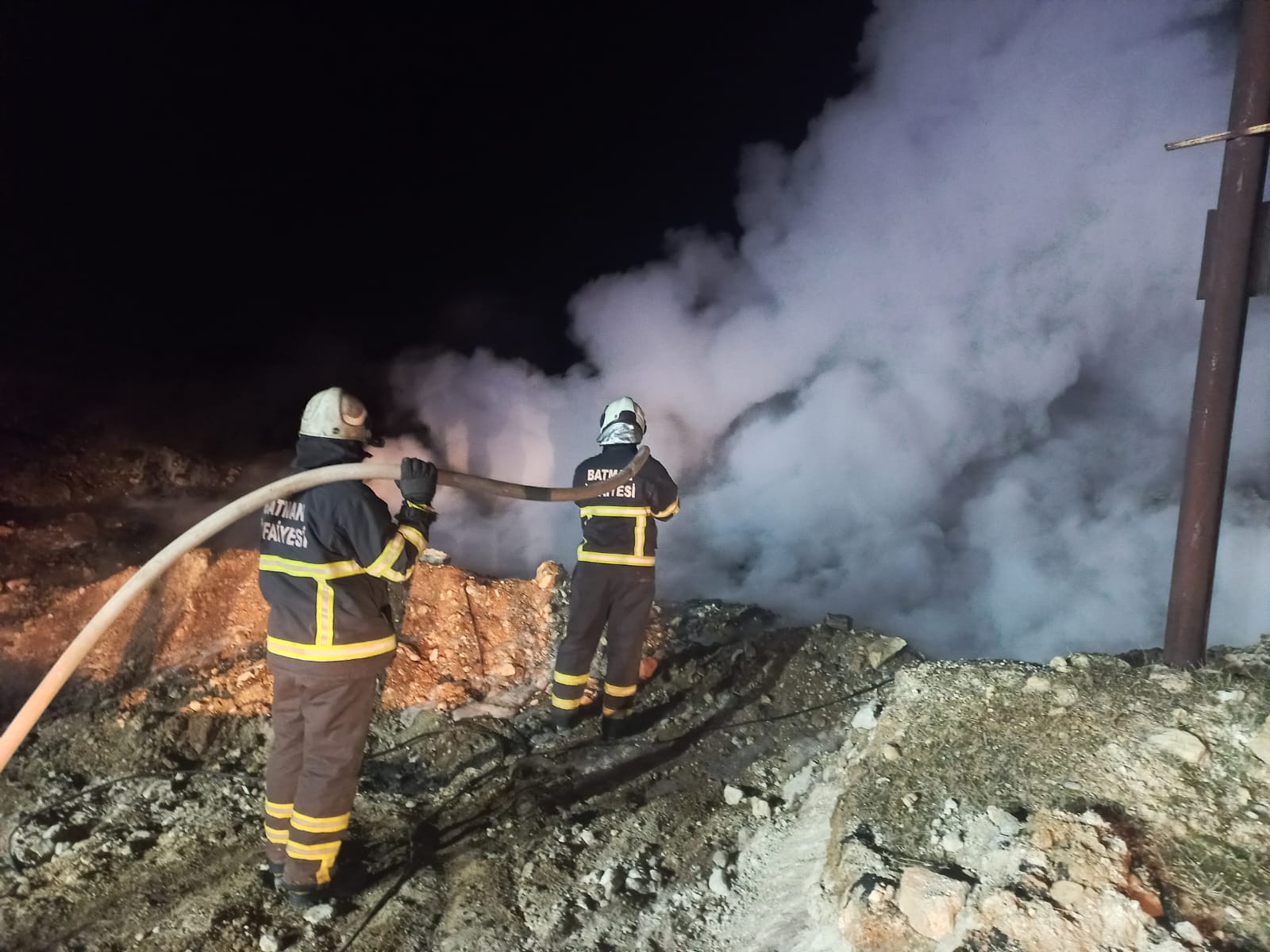 Petrol sahasında yangın