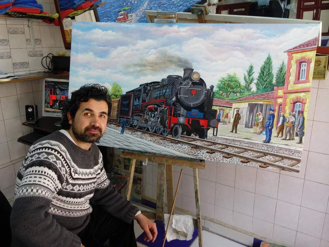 42 Yıldır kendini resme adadı