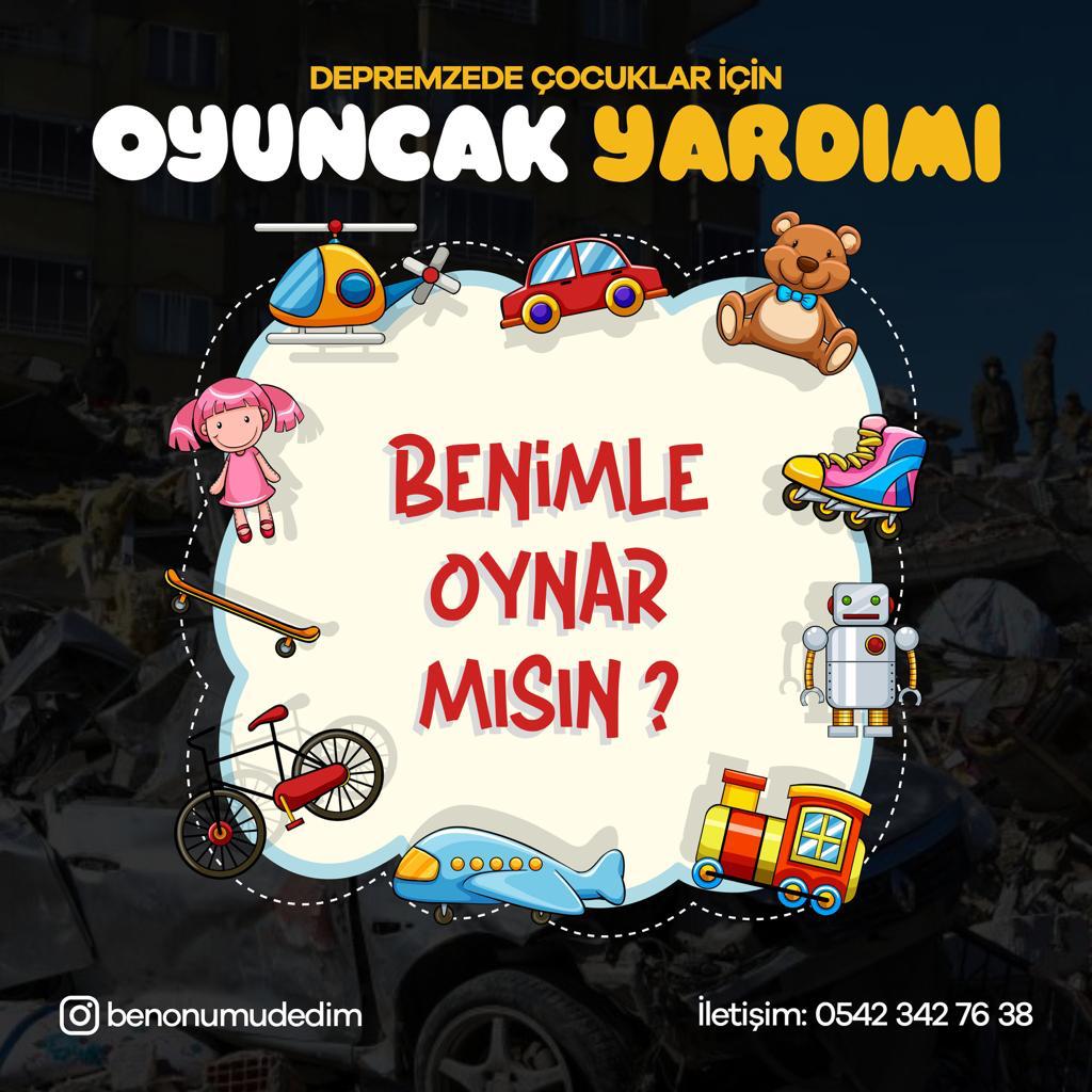Depremzede çocuklara oyuncak yardımı