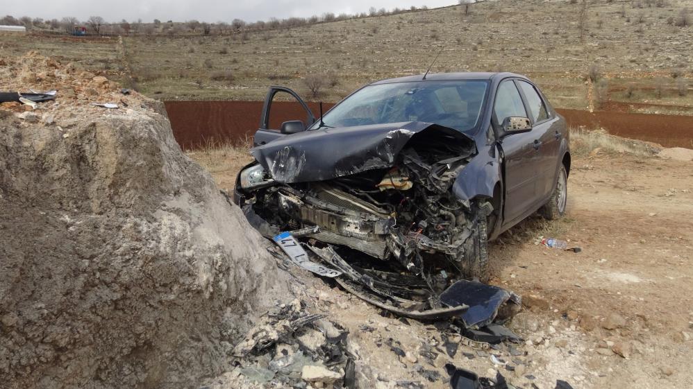 Taş kütlesine çarparak durabildi