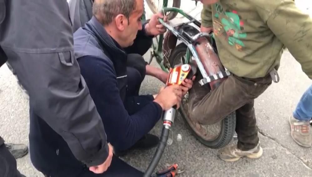 İmdadına itfaiye yetişti