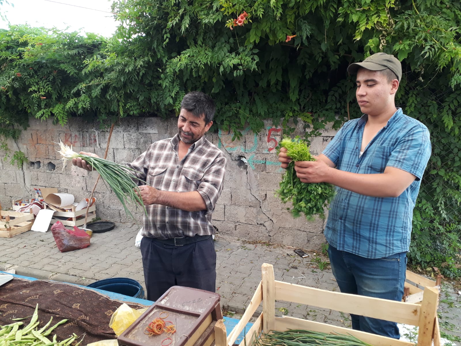 Emekçi Afgan pazarcılar