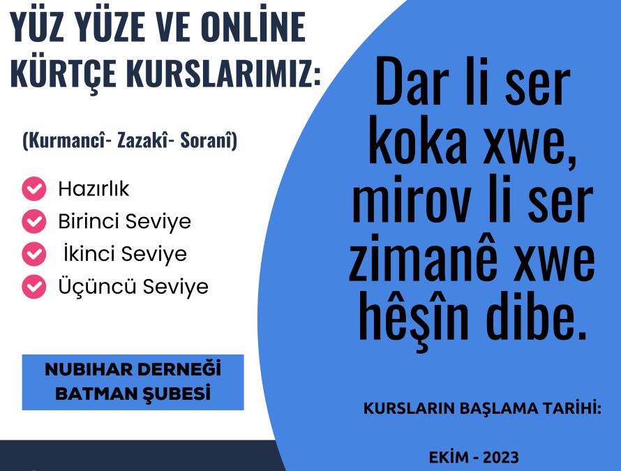 Kürtçe kursları başlıyor