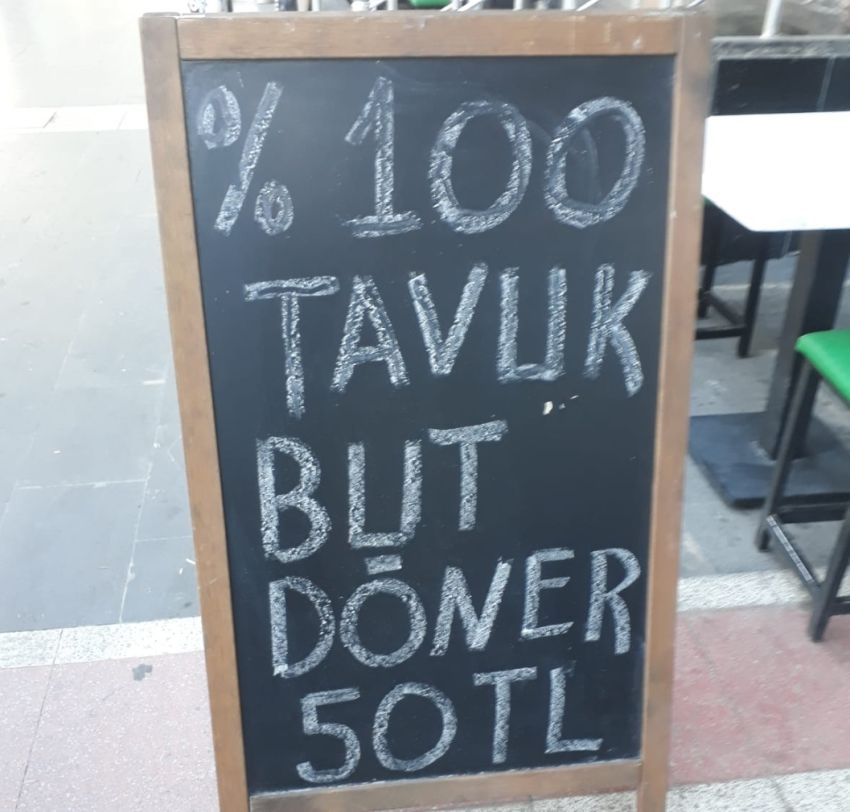 Tavuk döner 50 TL