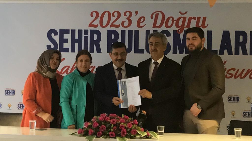 Miting havasında aday adaylığı başvurusu