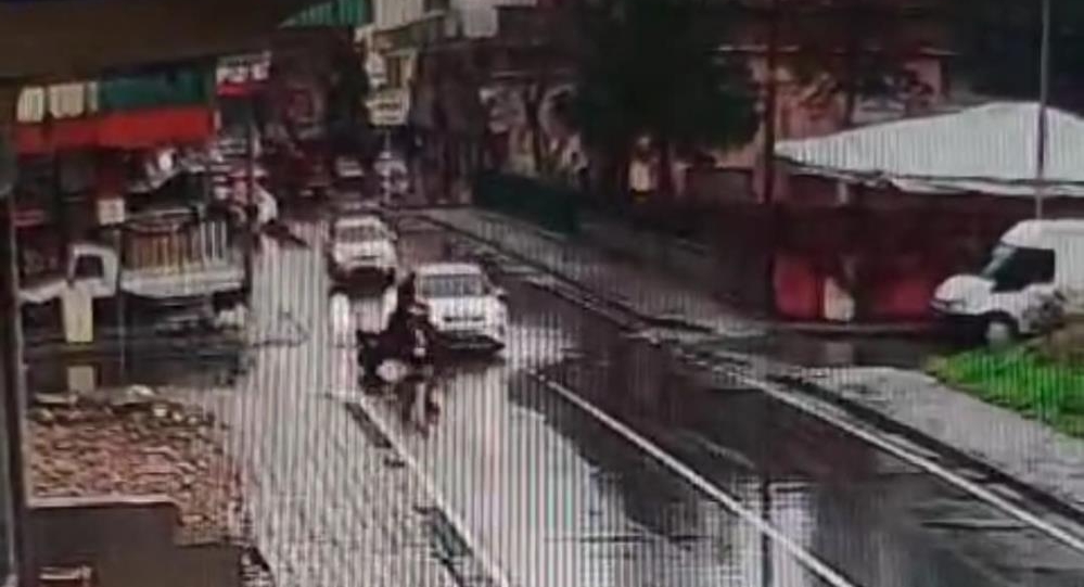 Kaza anı kameraya yansıdı