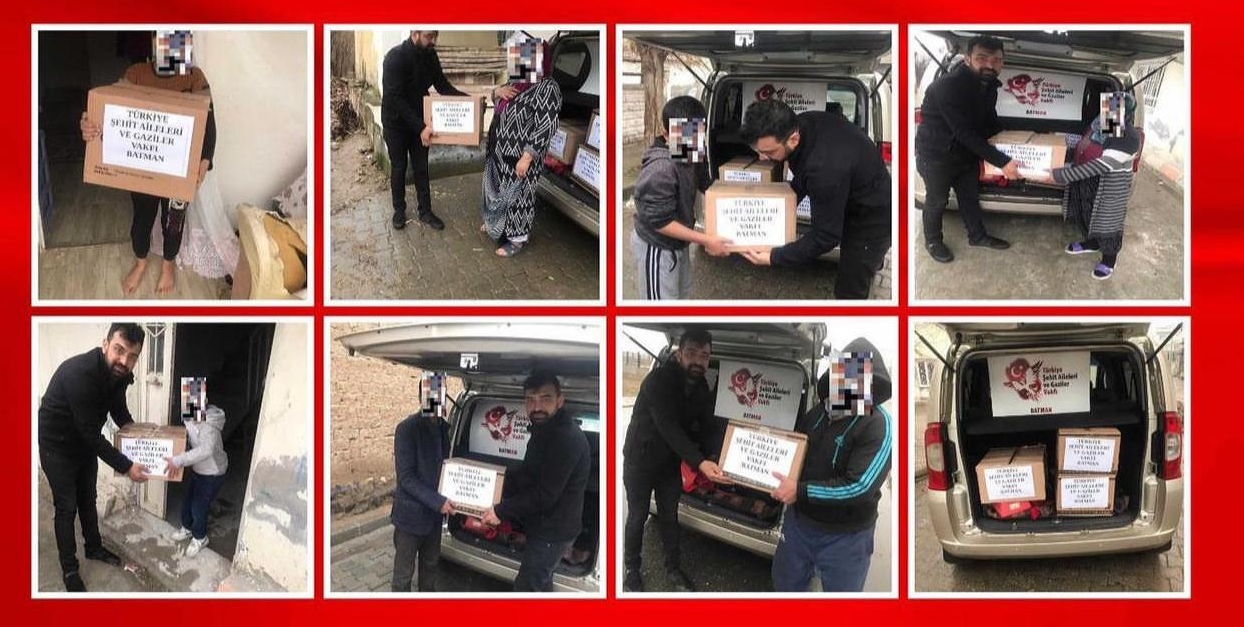 Şehit ailelerine yardım kolisi