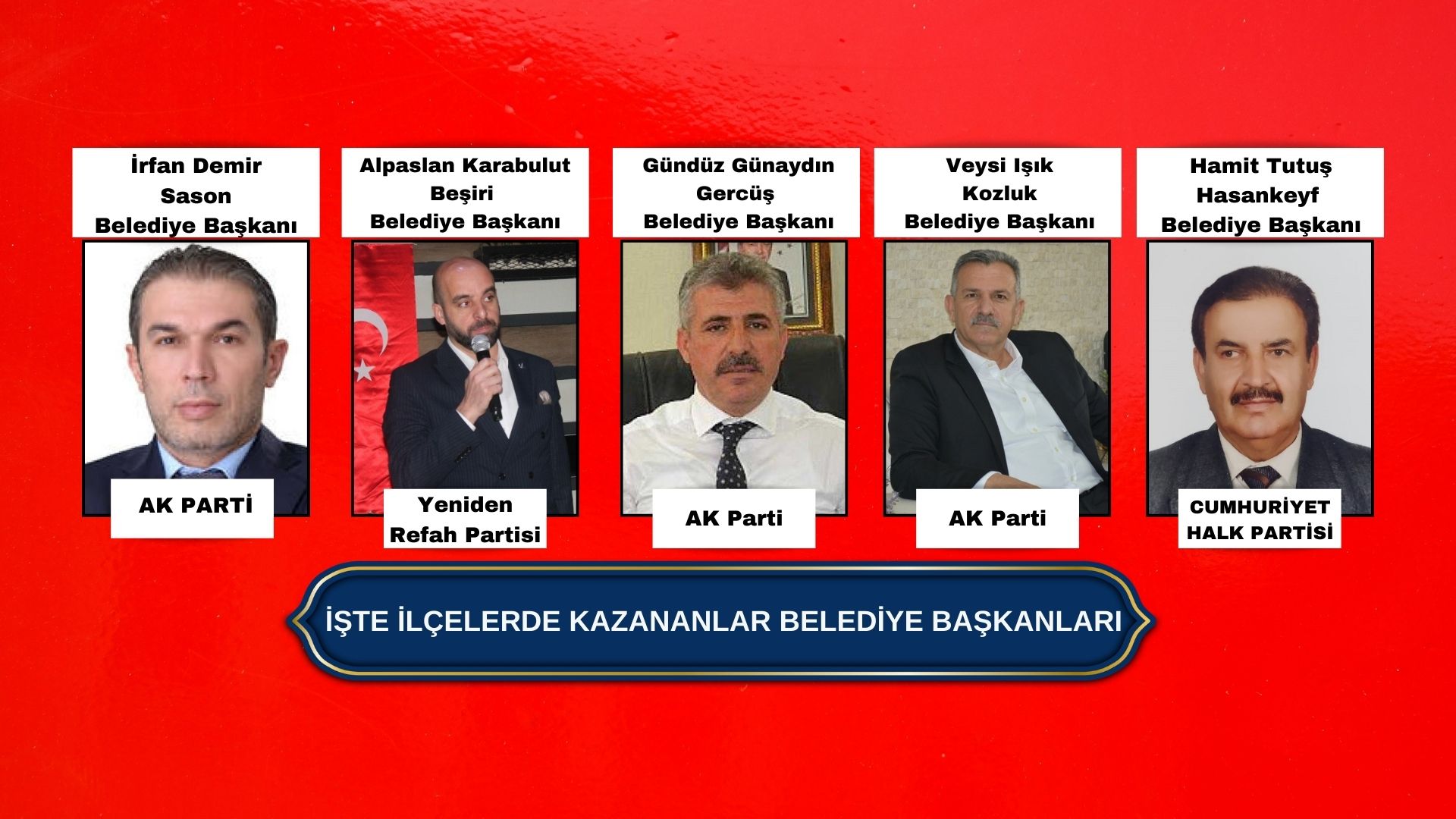 İŞTE İLÇELERDE KAZANANLAR