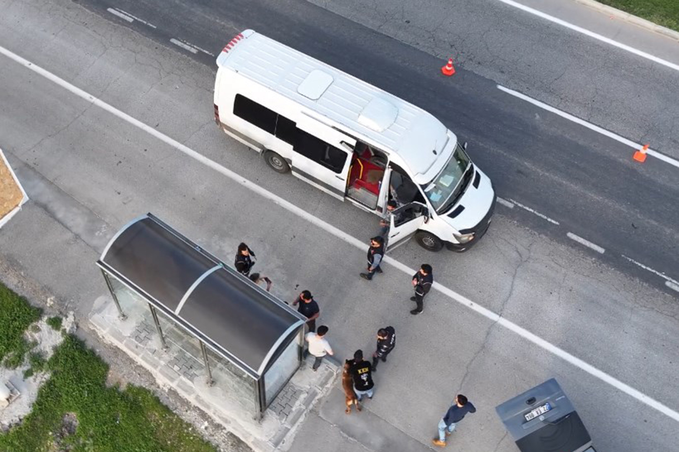 Minibüste eroin ele geçirildi