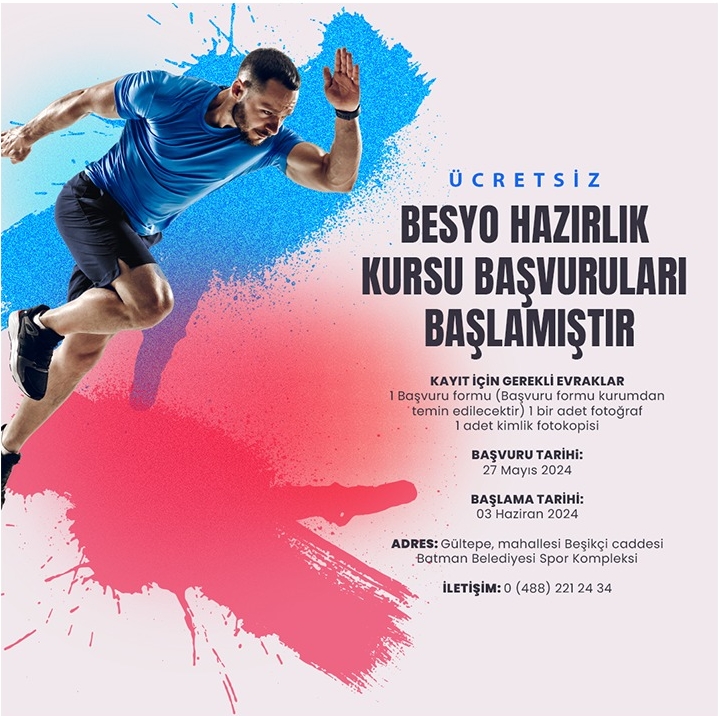 BESYO kurs başvuruları başladı