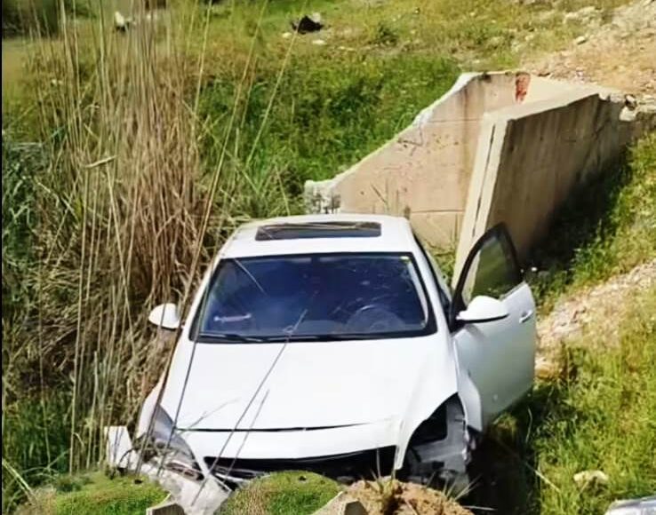 Şarampole yuvarlandı