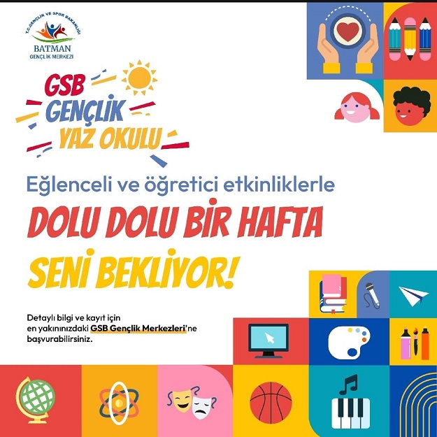 Gençlik’te yaz kursları 1 Temmuz’da başlıyor