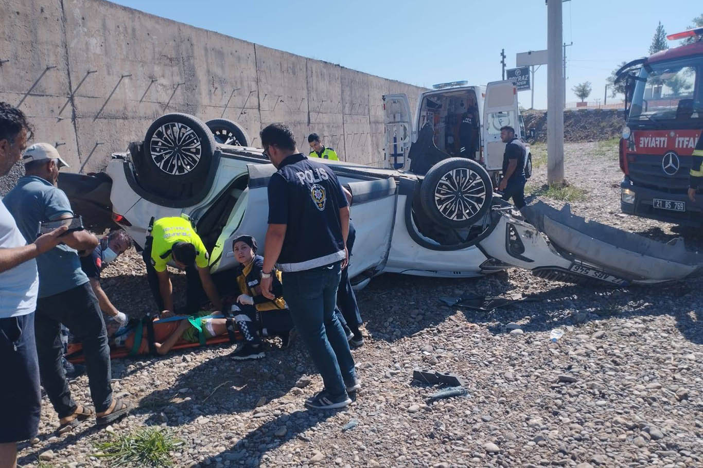 Bismil yolunda kaza geçirdiler