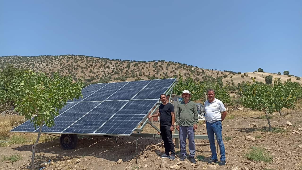 Güneş enerjili sulama sistemi kuruldu
