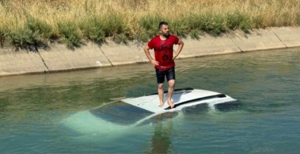 Su kanalına uçtu