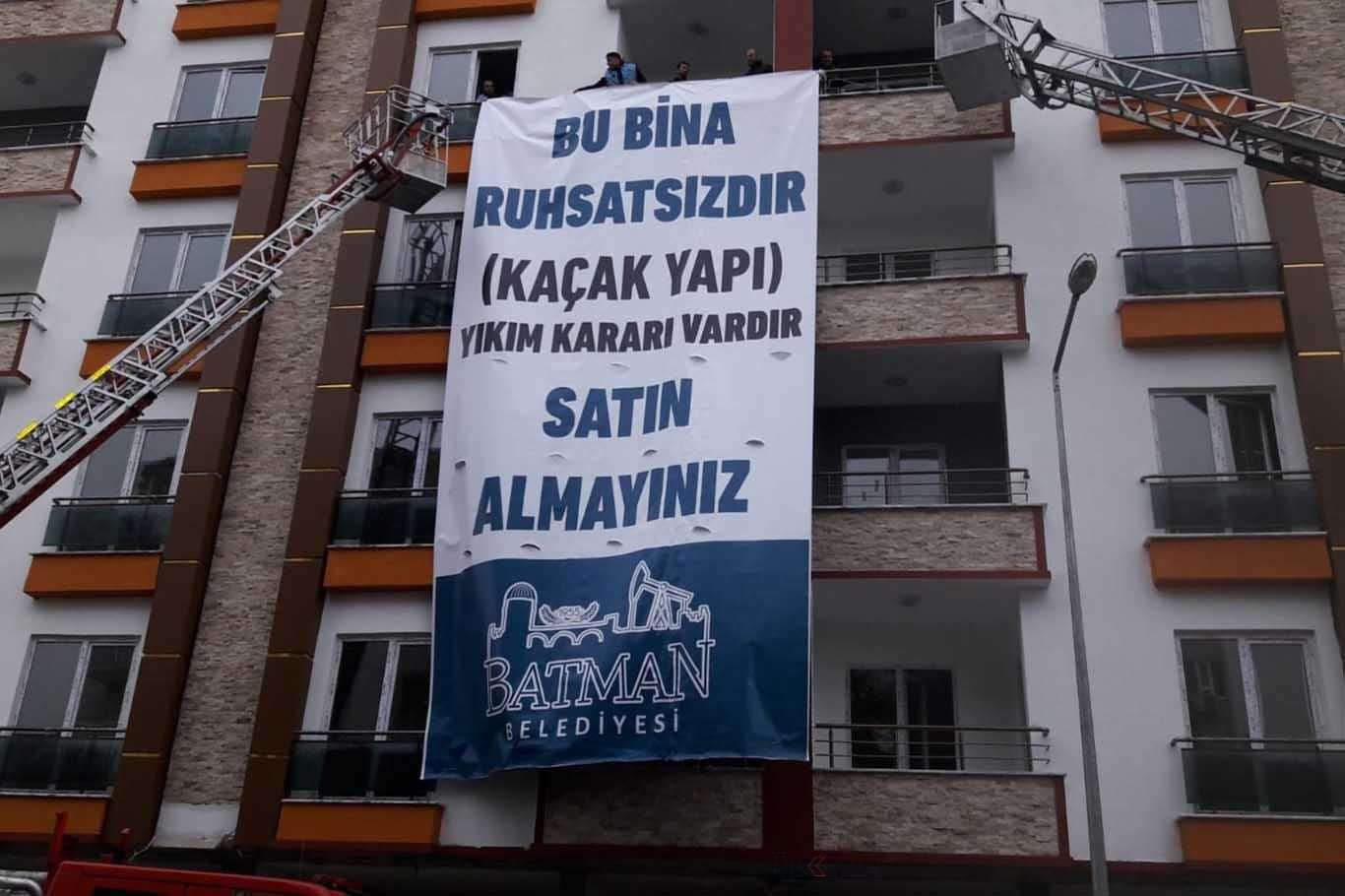 Belediyeden kaçak yapılar için yıkım kararı