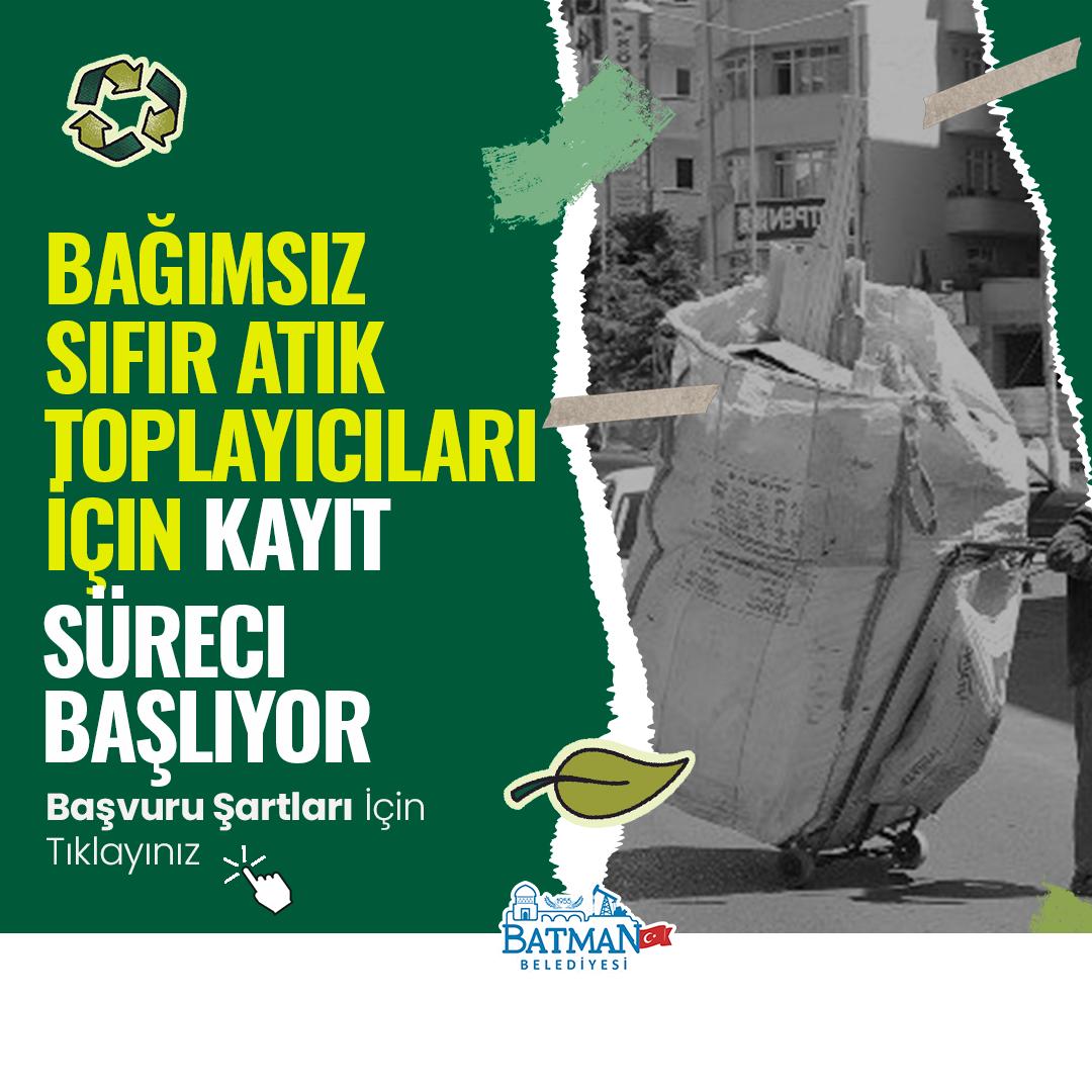 ‘Bağımsız Sıfır Atık Toplayıcıları’ için kayıt başladı