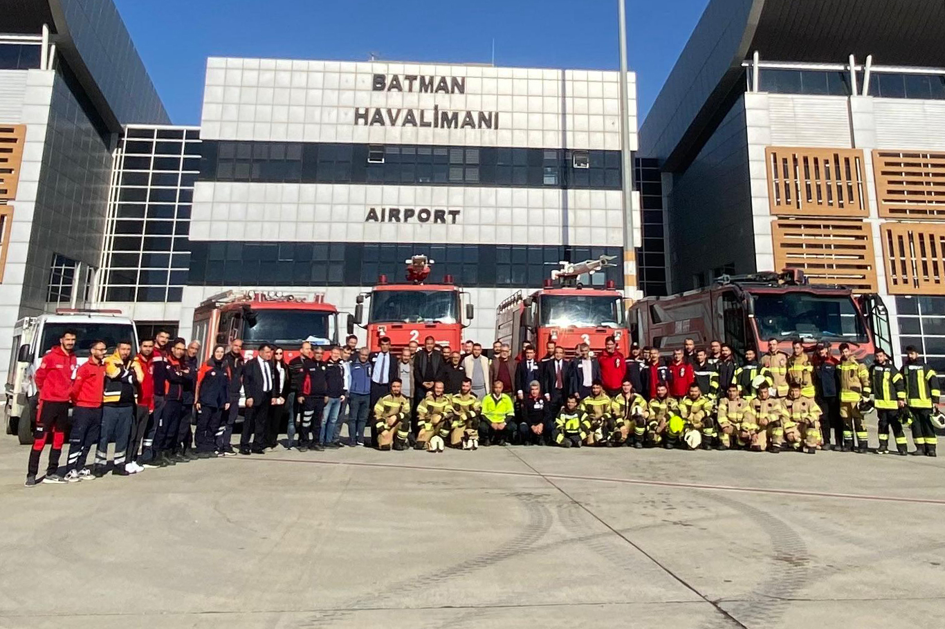 Havaalanında yangın tatbikatı