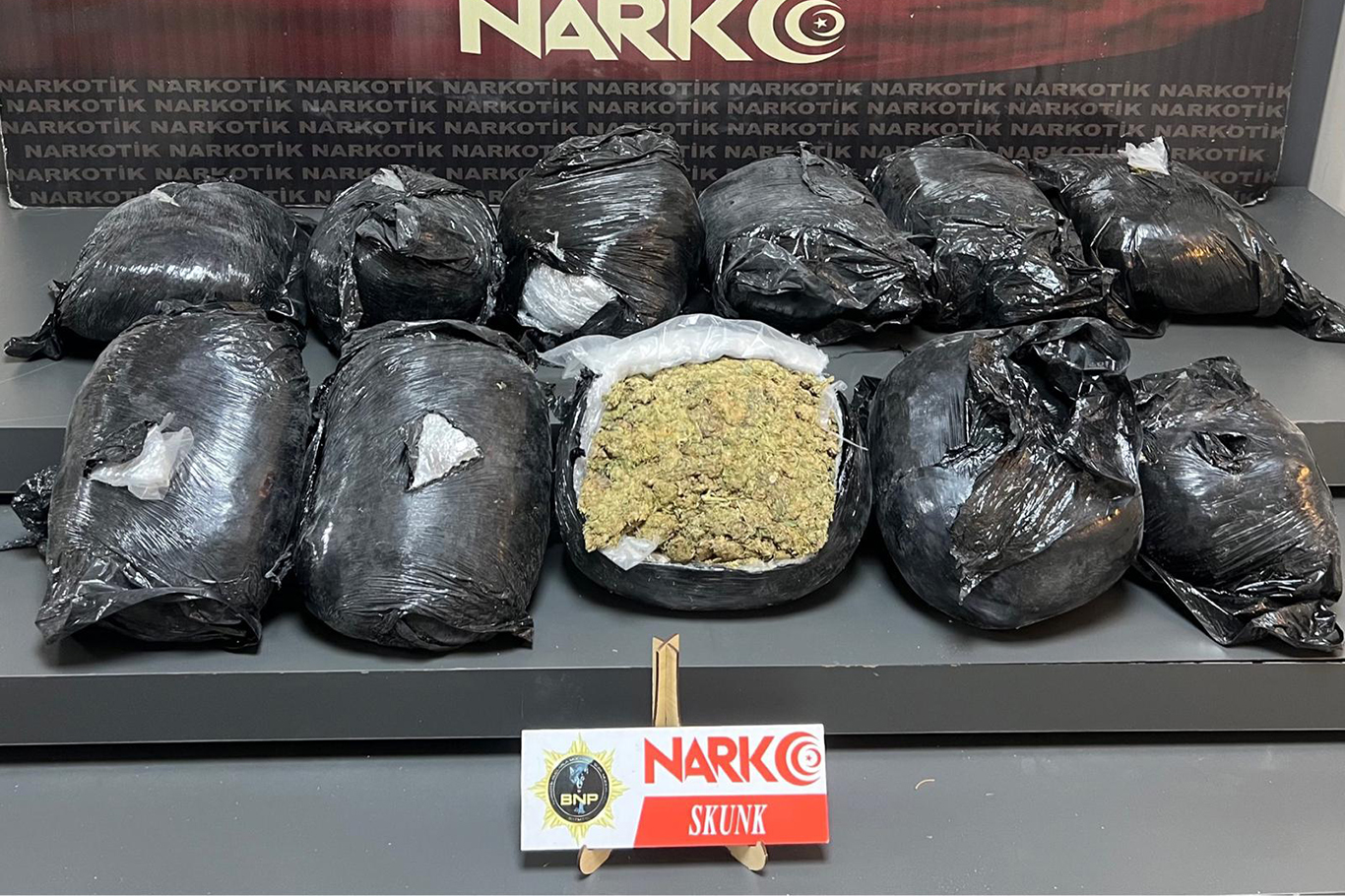 11 Kilo skunk ele geçirildi