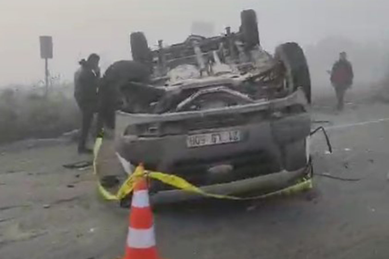 Şehir girişinde feci kaza