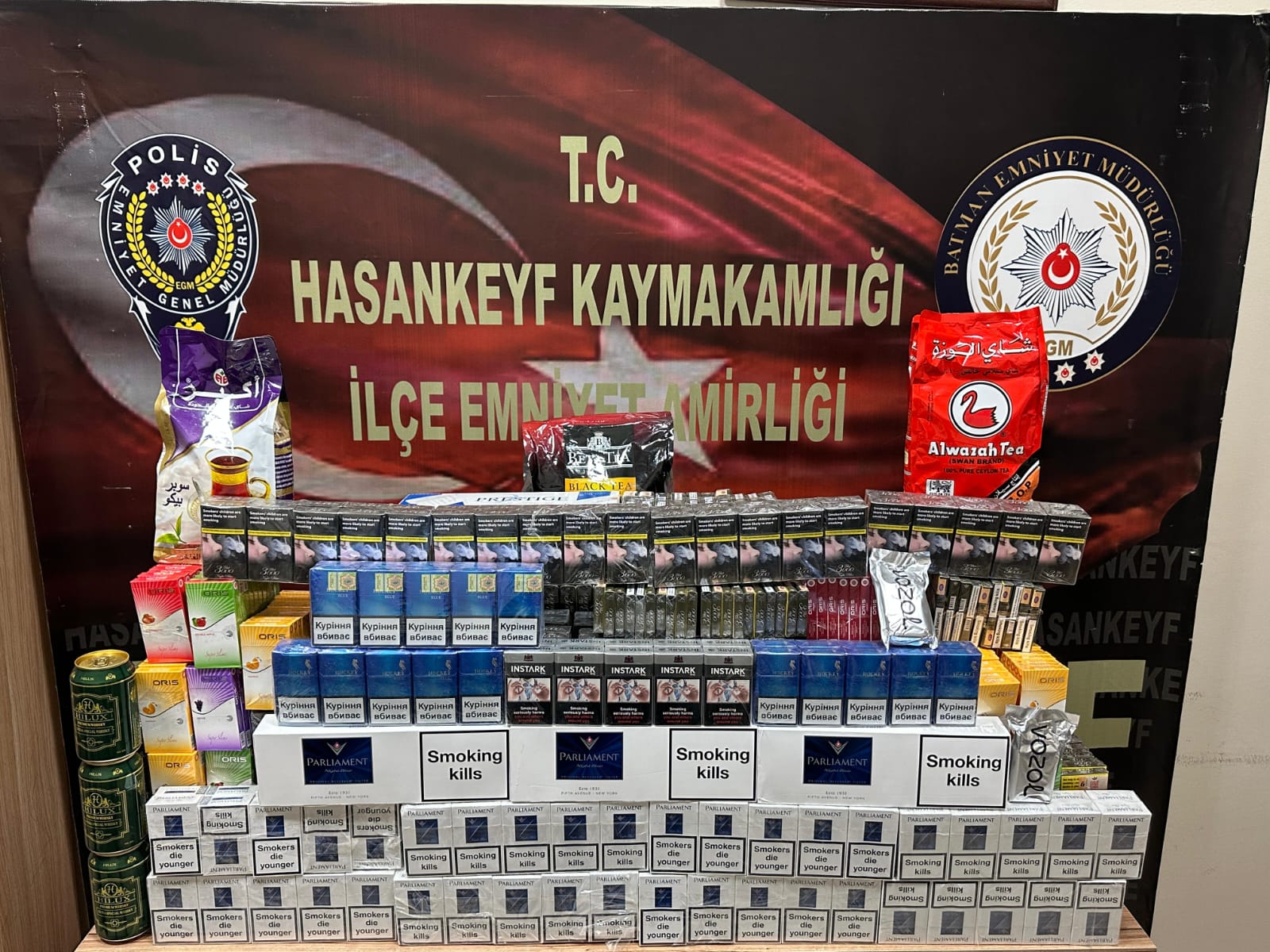 1740 paket sigara ele geçirildi
