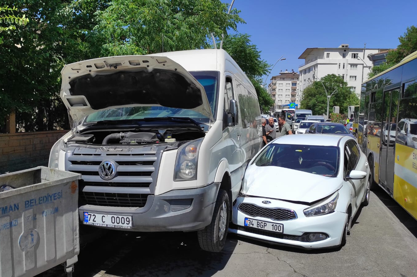 Akyürek’te zincirleme kaza