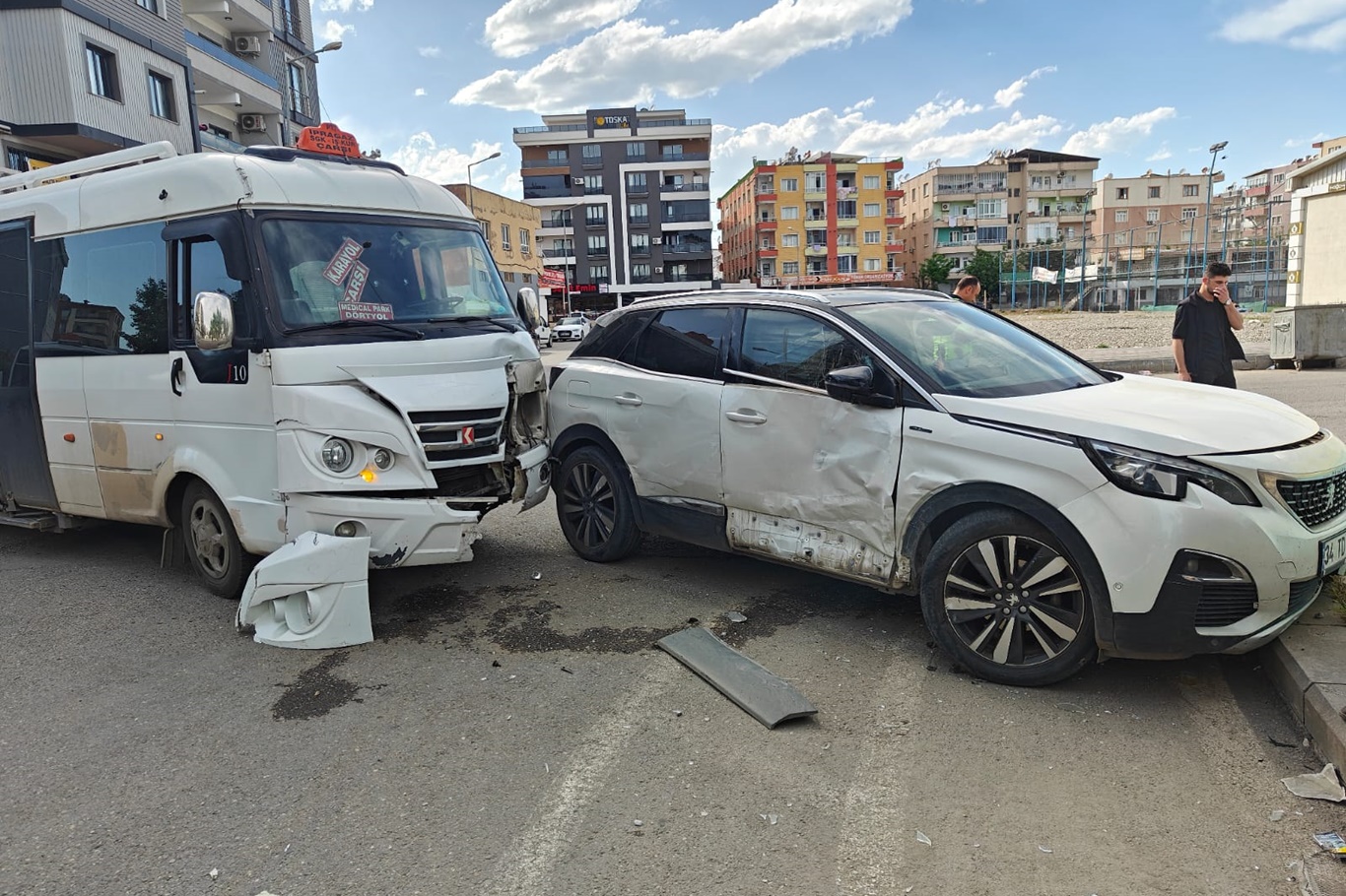 Maddi hasarlı trafik kazası