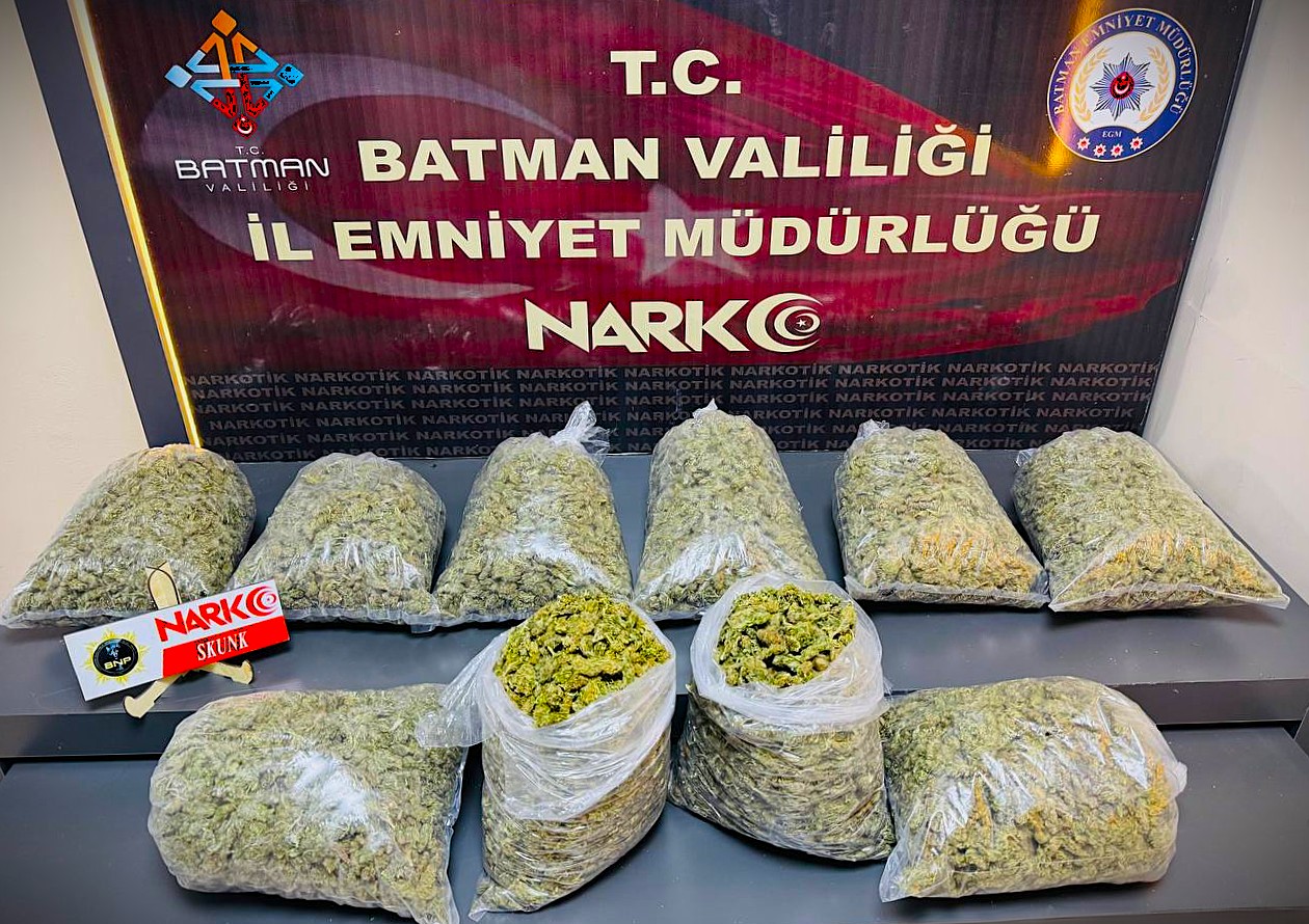 10 Kilo skunk ele geçirildi