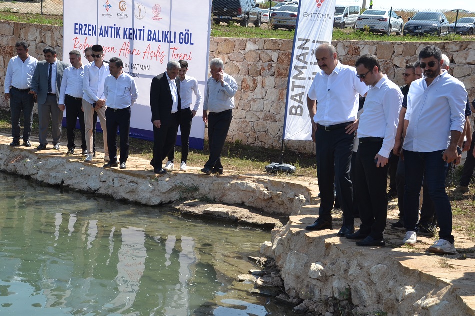 Erzen balıklı göl hizmete açıldı