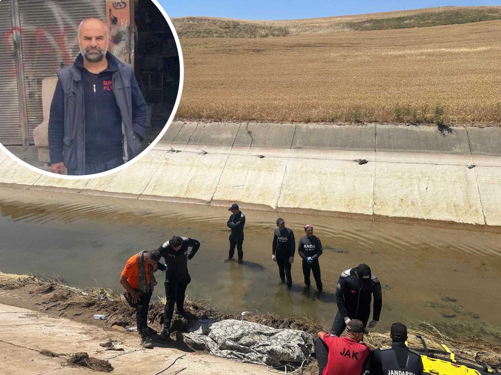 Sulama kanalında ölü bulundu