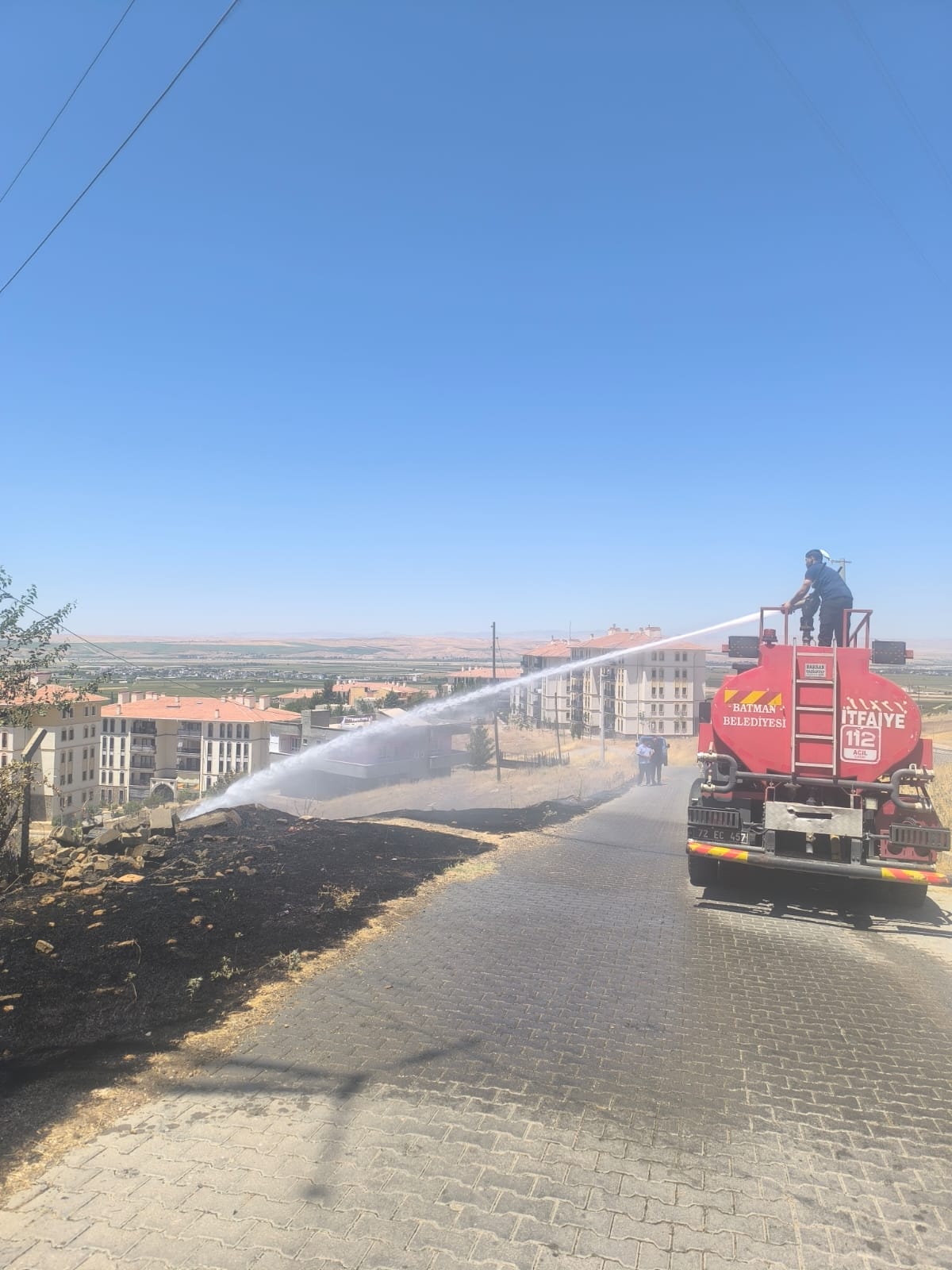 Kuyubaşı’nda anız yangını