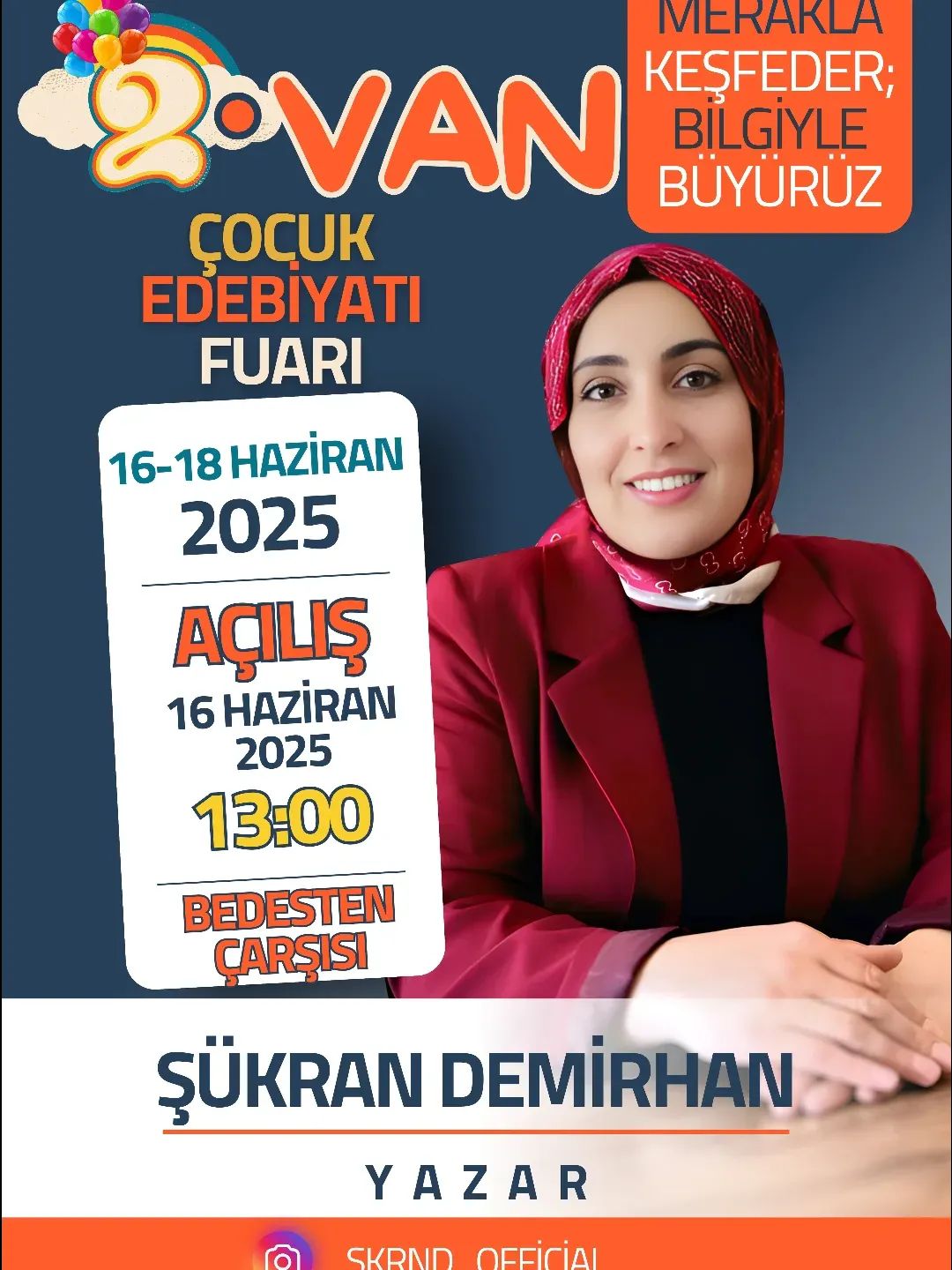 Yazar Demirhan, Van fuarına katılıyor