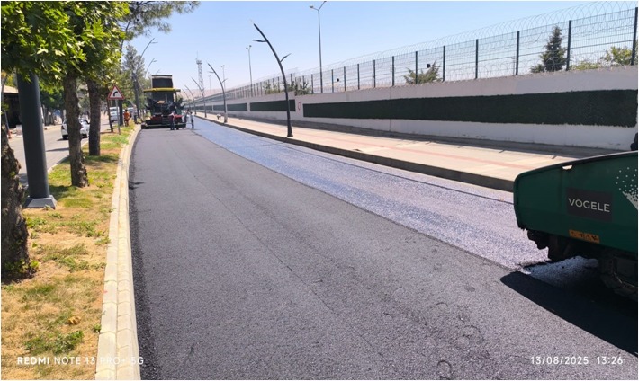 Özgürlük bulvarı asfaltlanıyor