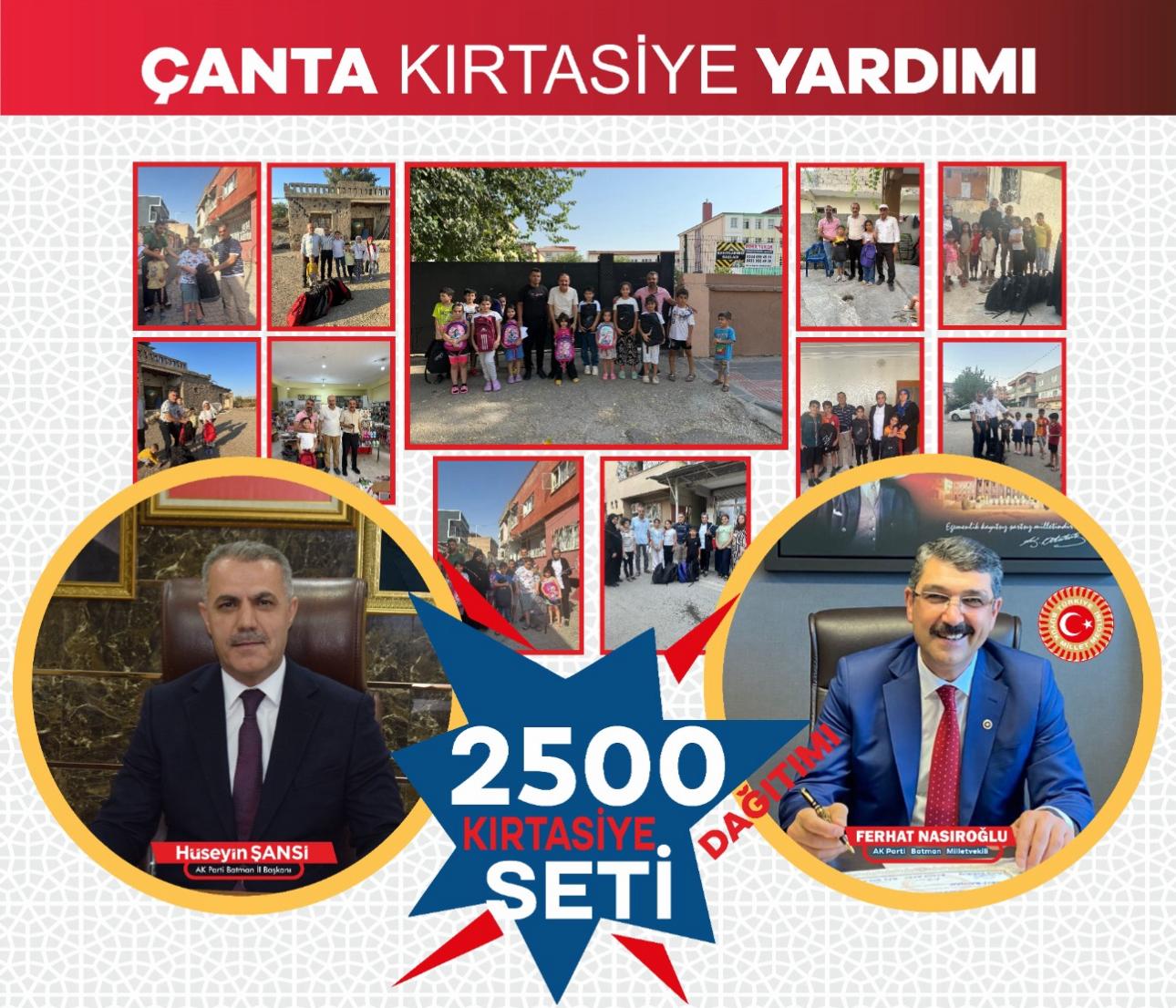 2 Bin 500 öğrenciye kırtasiye desteği