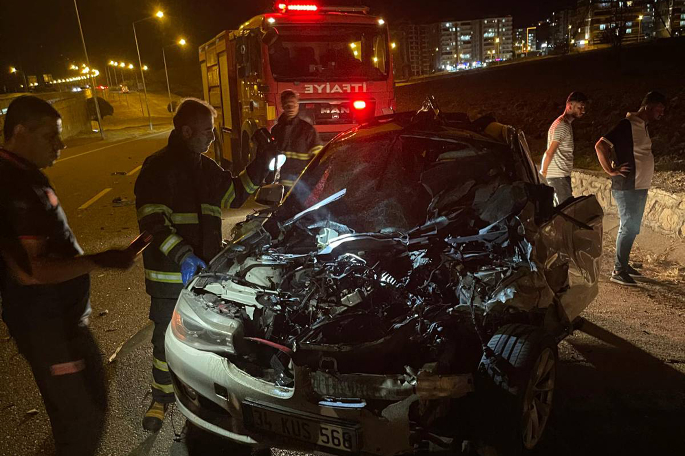 TOKİ kavşağında kaza