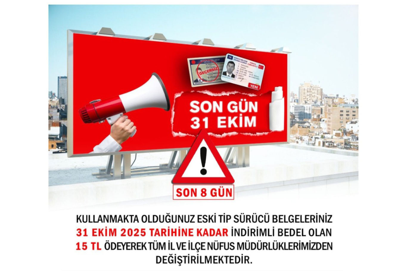 Eski tip ehliyetler için günler