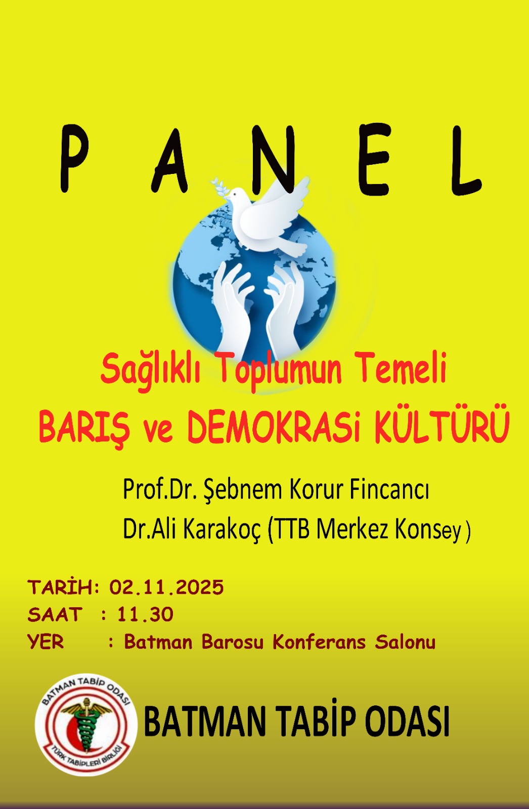 Tabip Odası’ndan ‘Barış Kültürü’ paneli