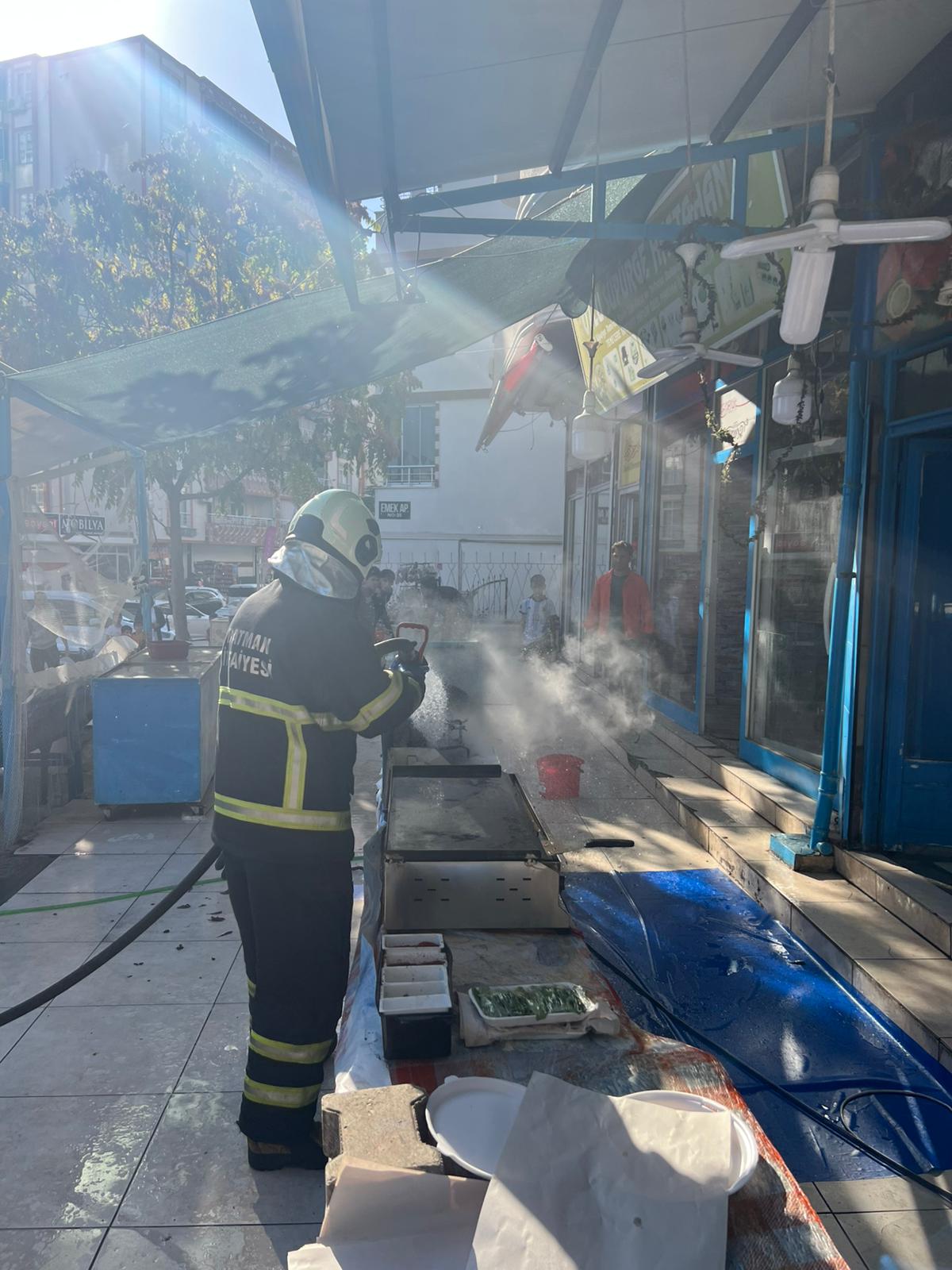 Tüp yangını paniğe yol açtı