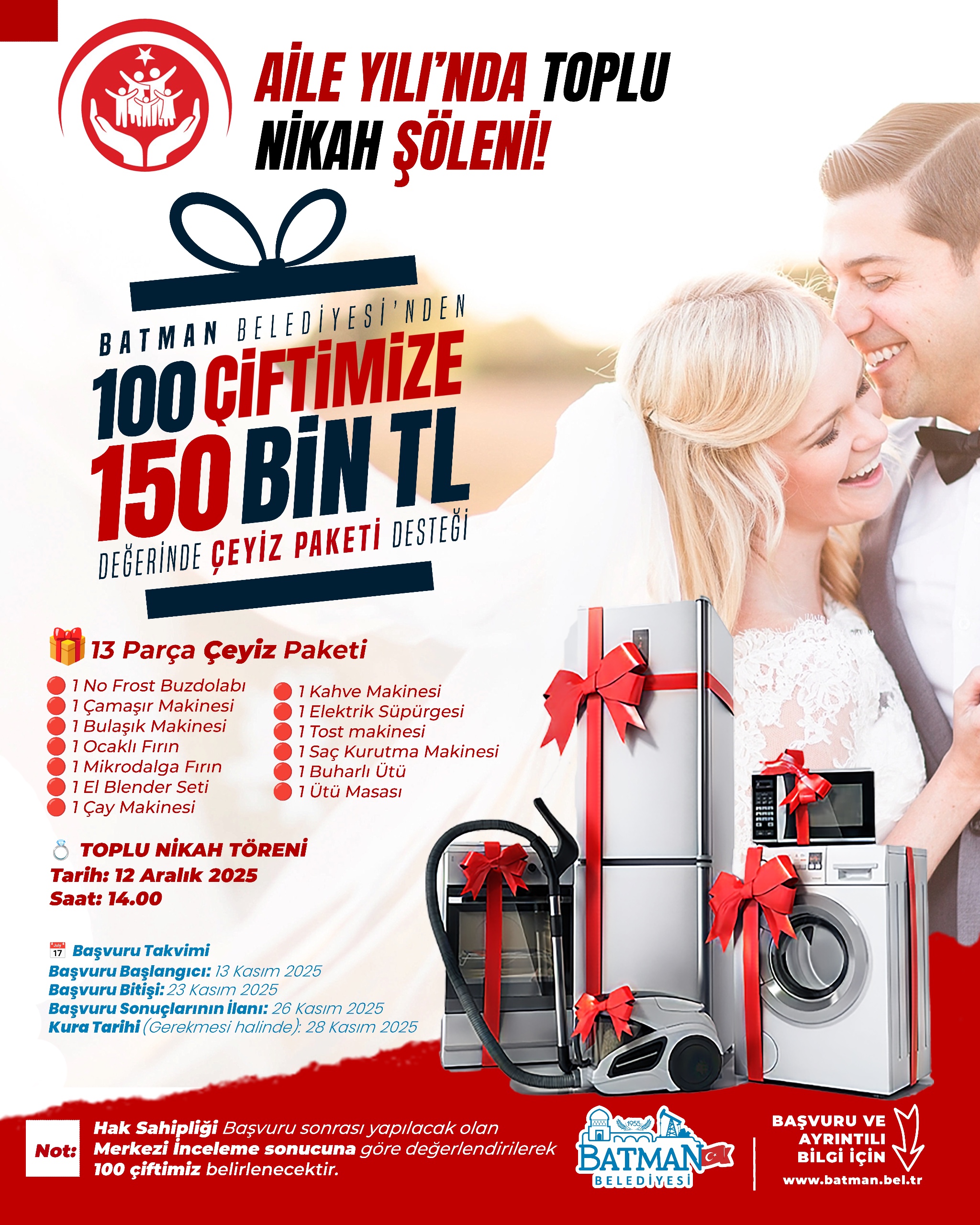 Çeyiz desteğinde kura heyecanı