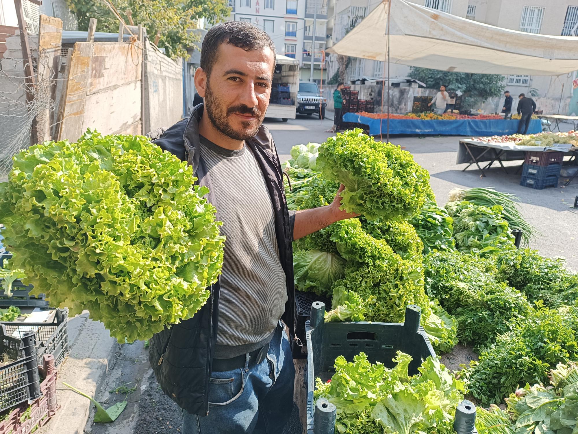 Semt pazarlarında yeşillik bolluğu