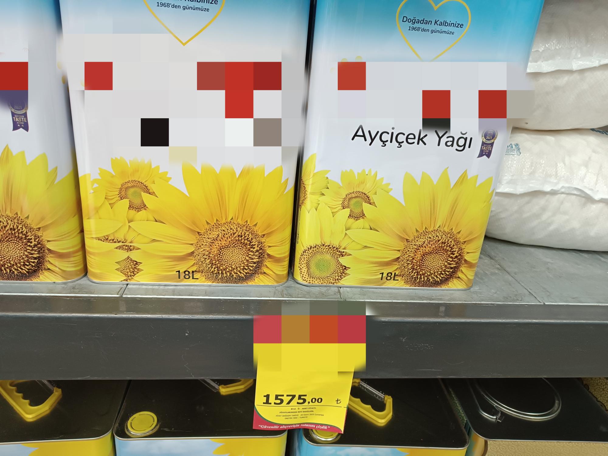 Ayçiçeği yağı bin 500 lirayı aştı