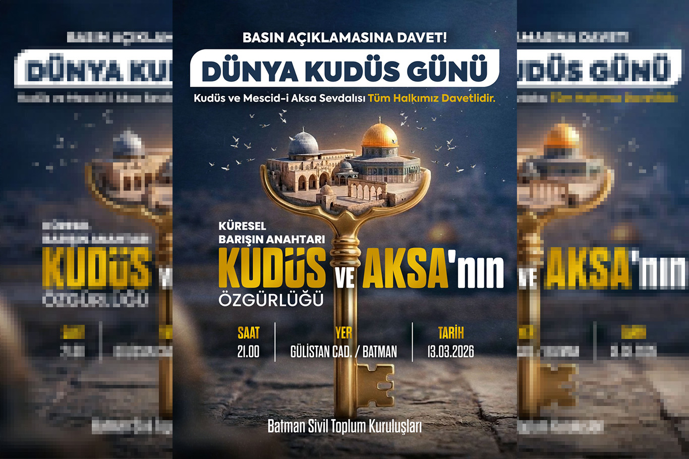 Kudüs için sesler yükselecek