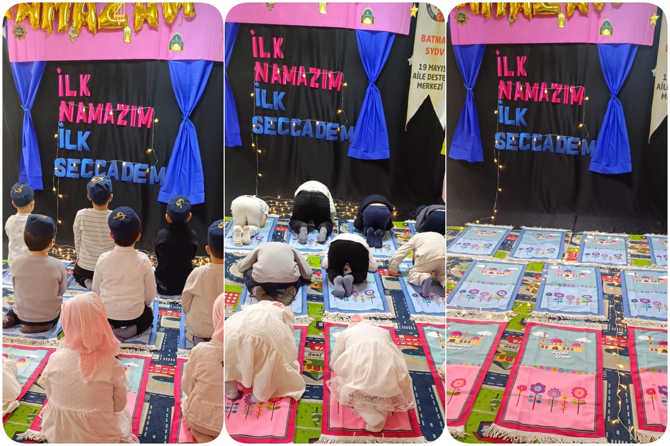 Minikler ilk seccadeleriyle tanıştı