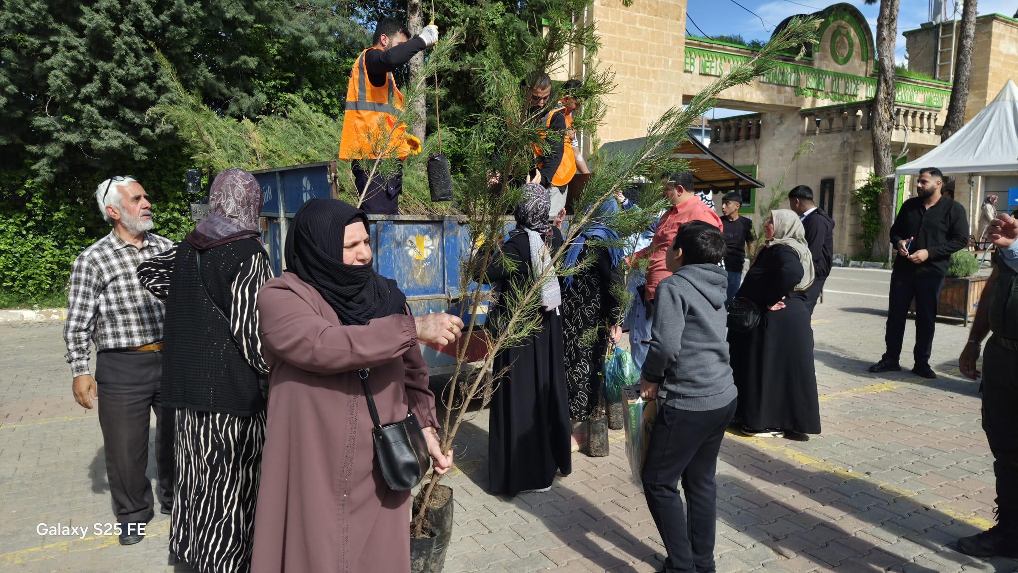 Vatandaşlara ücretsiz fidan dağıtıldı