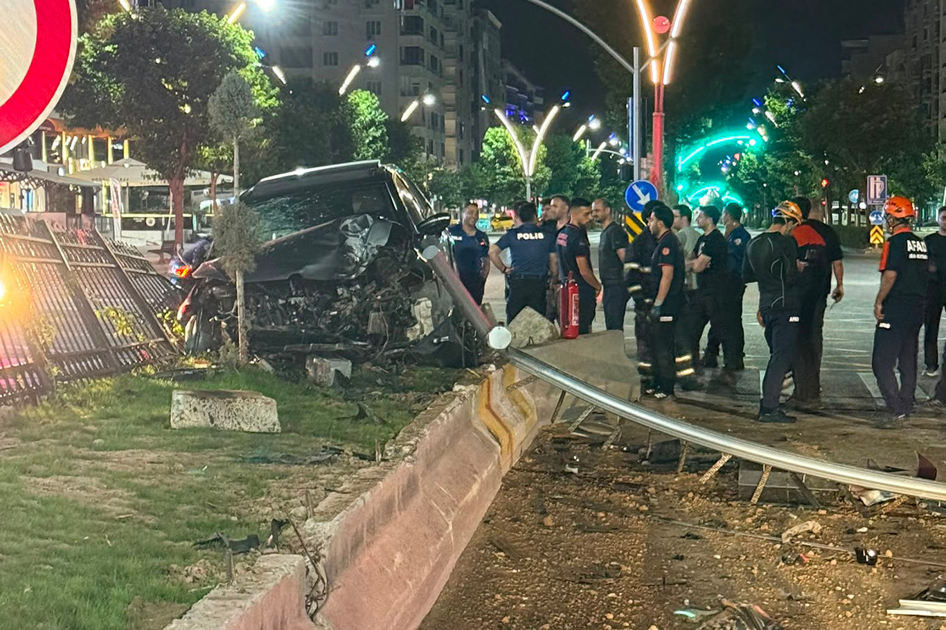 Gece yarısı korkutan kaza