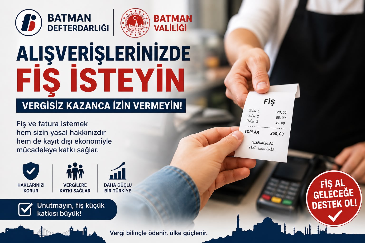 Defterdarlıktan vatandaşa fiş çağrısı