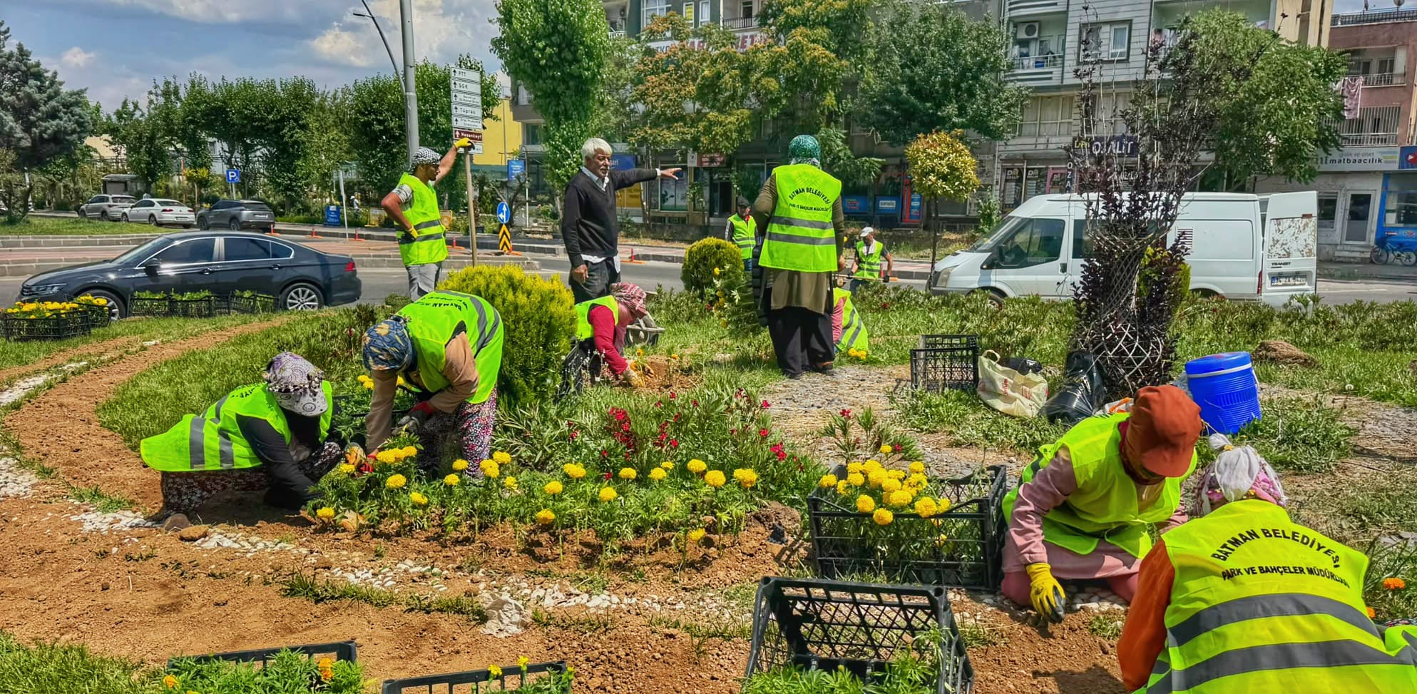 Kent estetiğine 70 bin çiçeklik katkı